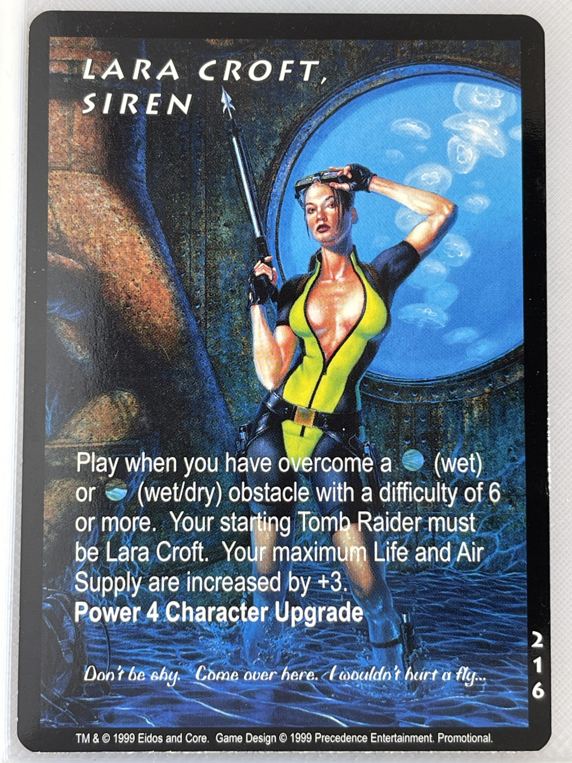 TOMB RAIDER CCG SLIPPERY WHEN WET BOX TOPPER CARD 216 LARA CROFT, SIREN ex