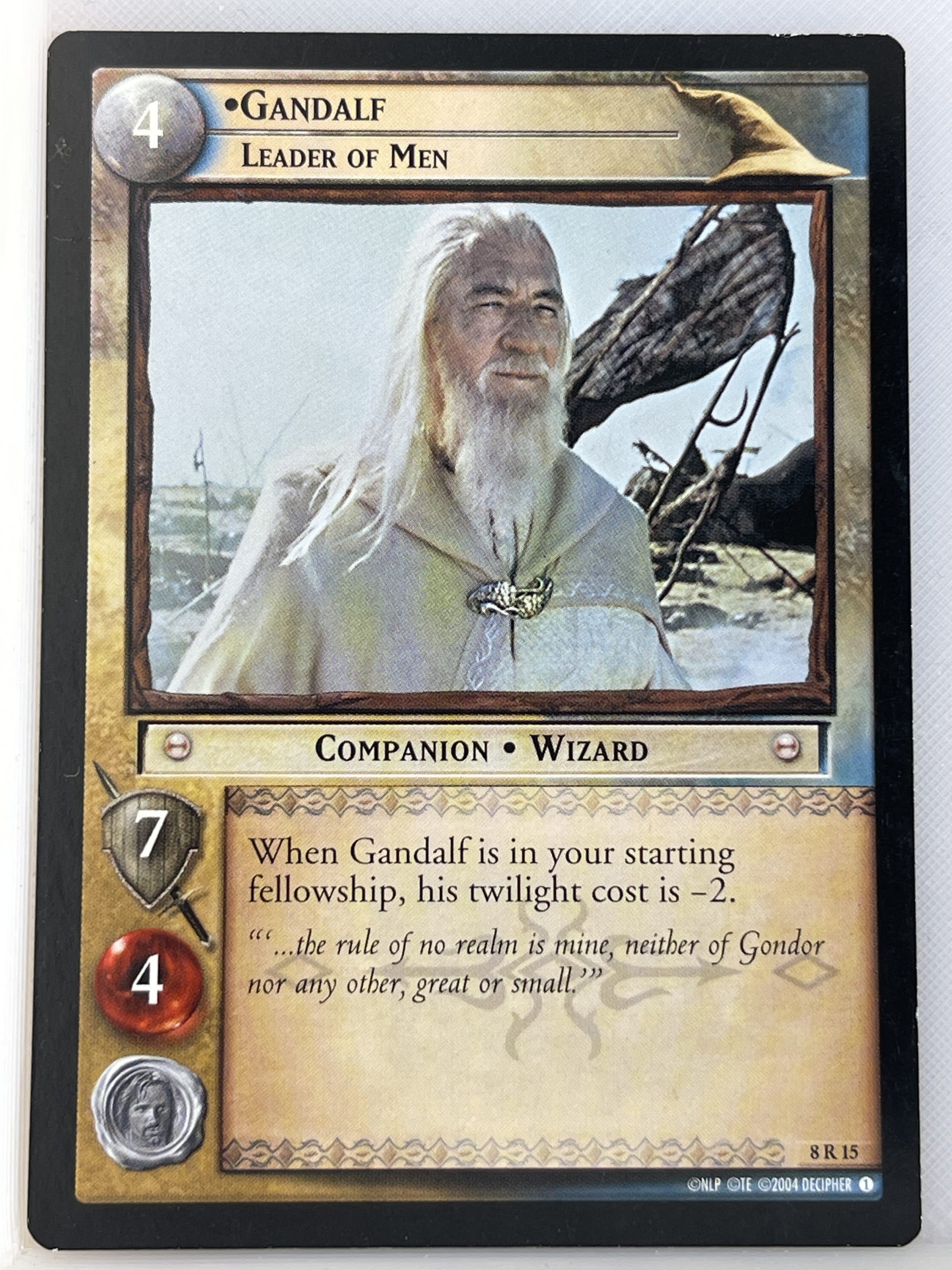 LORD OF THE RINGS TCG SIEGE OF GONDOR RARE CARD 8R15 GANDALF ex