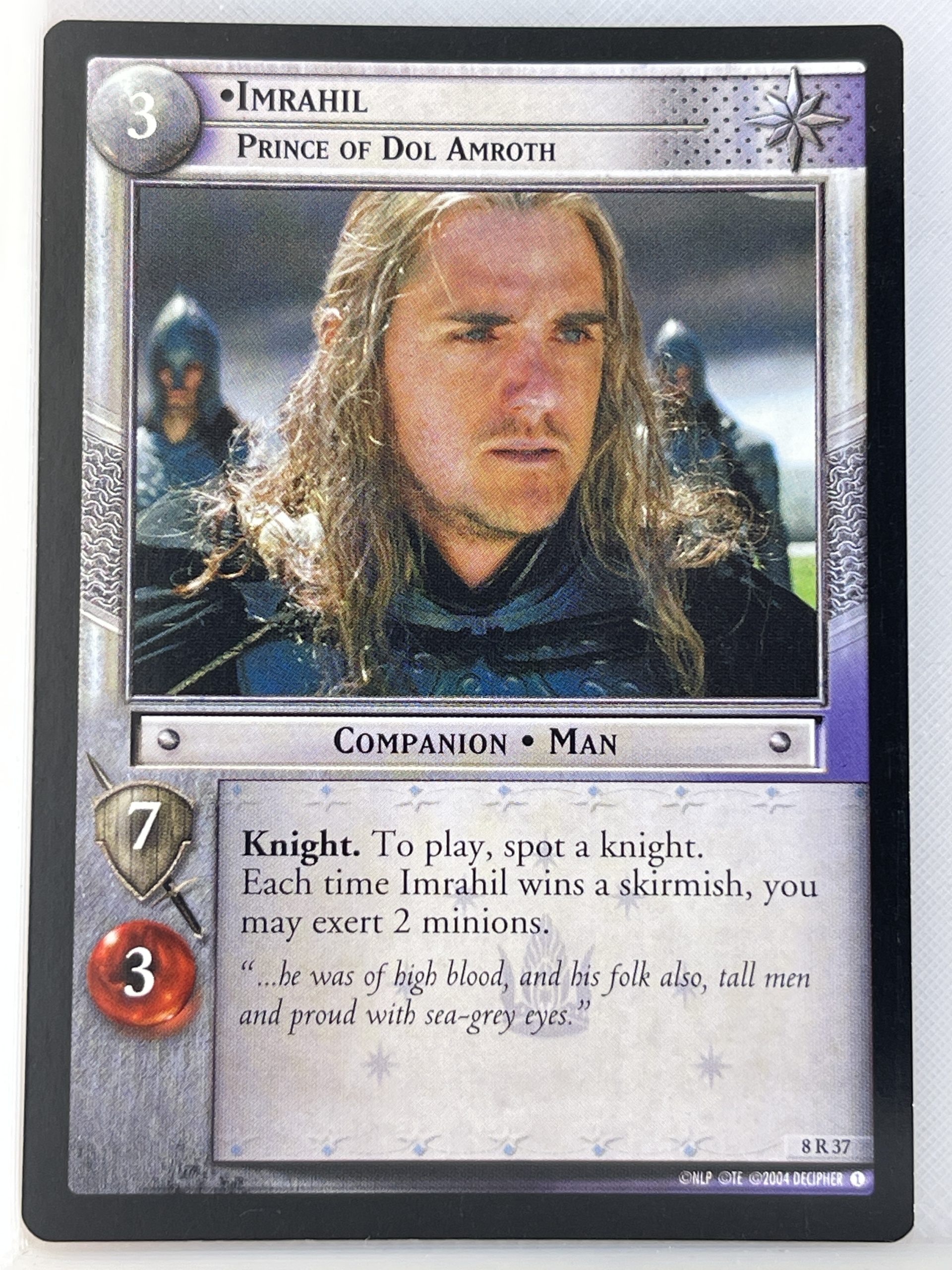 LORD OF THE RINGS TCG SIEGE OF GONDOR RARE CARD 8R37 IMRAHIL ex