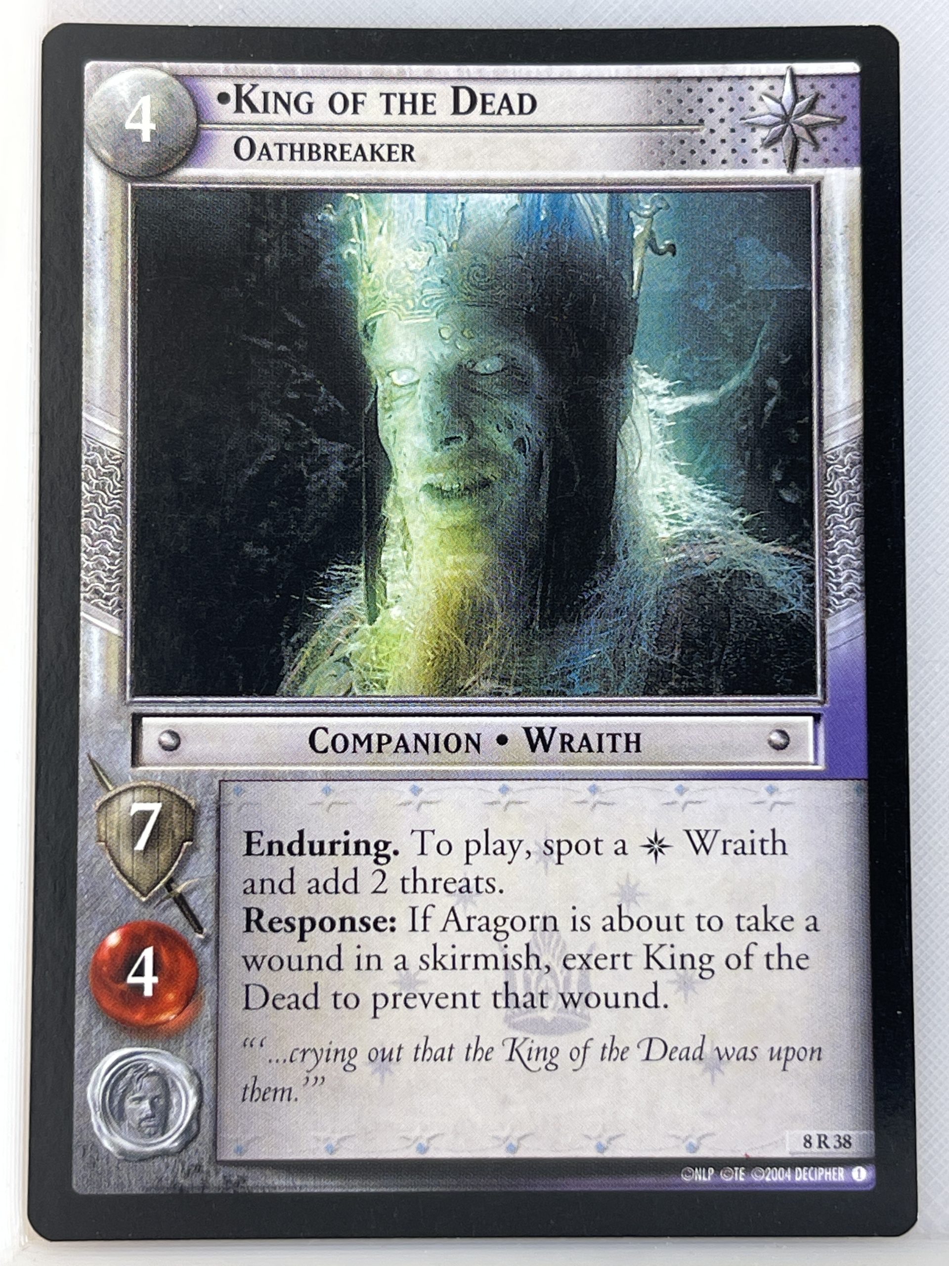 LORD OF THE RINGS TCG SIEGE OF GONDOR RARE CARD 8R38 KING OF THE DEAD ex