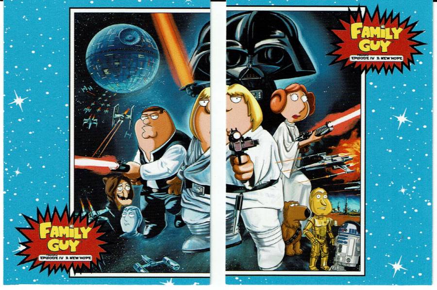 FAMILY GUY EPISODE IV A NEW HOPE PAIR OF PROMO CARDS P-1 P-i