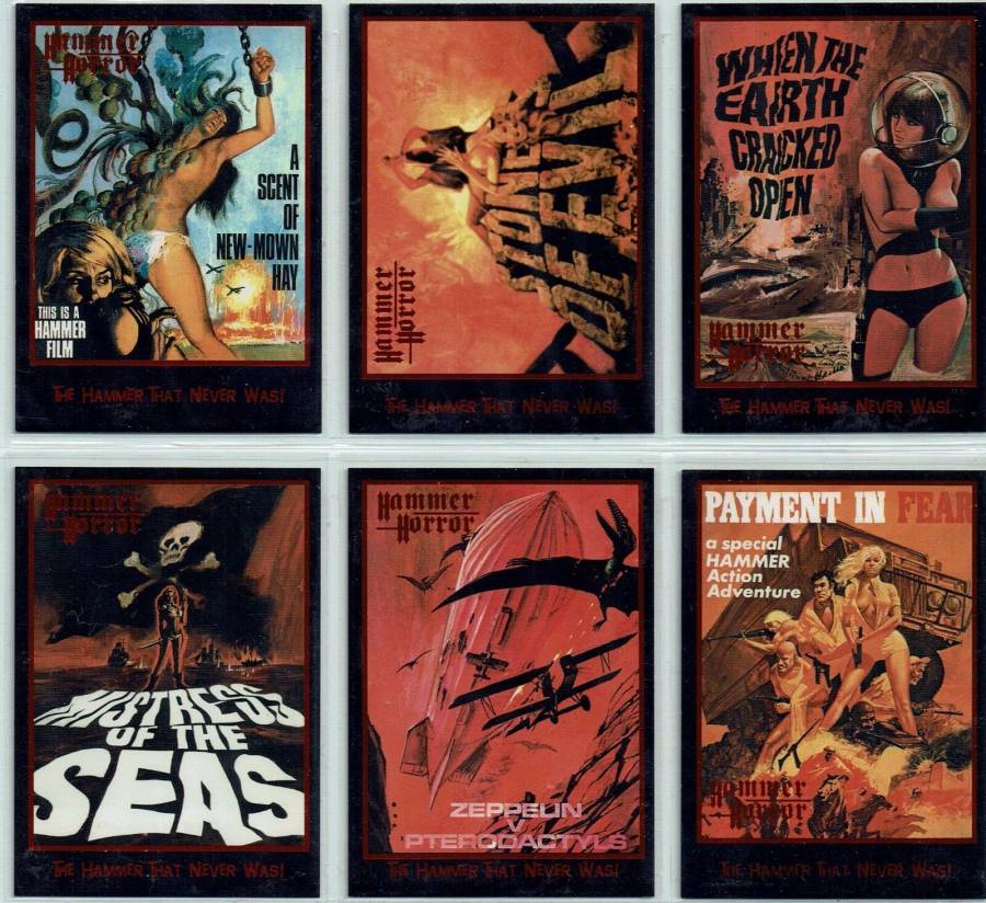 HAMMER HORROR CORNERSTONE SET OF 6 EMBOSSED CARDS