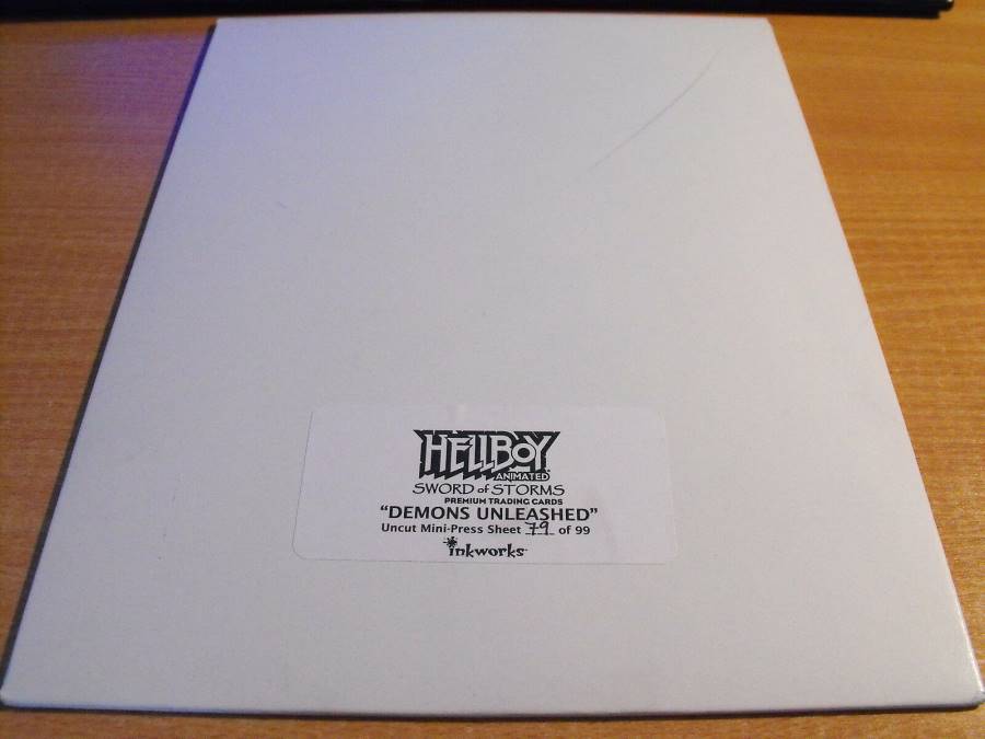 HELLBOY ANIMATED SWORDS OF STORMS, DEMONS UNLEASHED UNCUT SHEET 79/99
