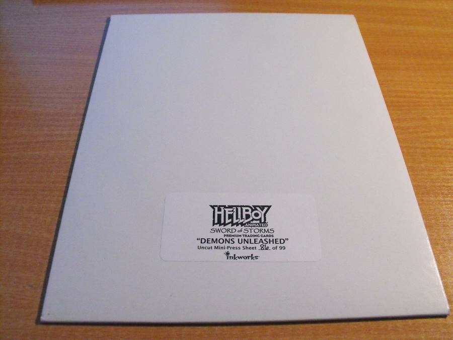HELLBOY ANIMATED SWORDS OF STORMS, DEMONS UNLEASHED UNCUT SHEET 86/99