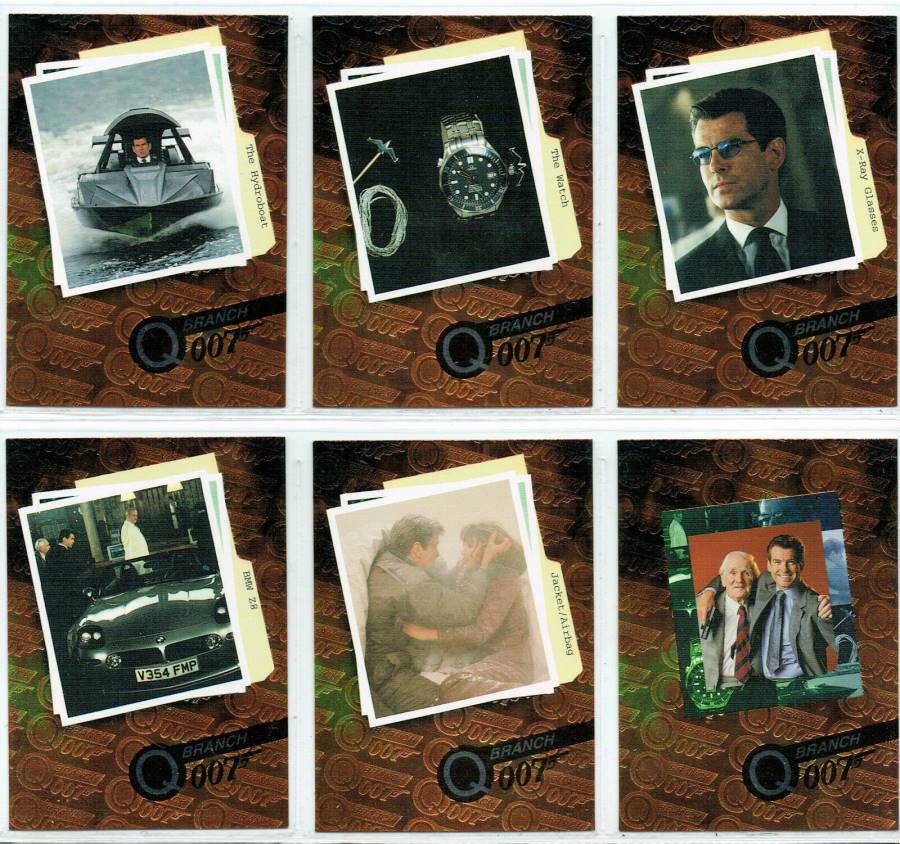 JAMES BOND THE WORLD IS NOT ENOUGH SET OF SIX Q-BRANCH CARDS