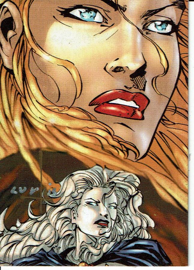 LETHAL LADIES, LADY DEATH / MEDIEVAL WITCHBLADE AUTOGRAPH A4 CURTIS ARNOLD 7/500