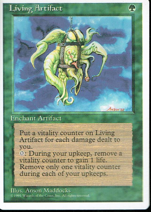 MAGIC THE GATHERING 4TH EDITION GREEN LIVING ARTIFACT