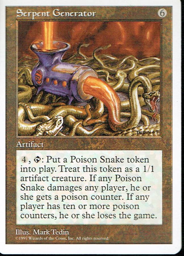 MAGIC THE GATHERING 5TH EDITION ARTIFACT SERPENT GENERATOR