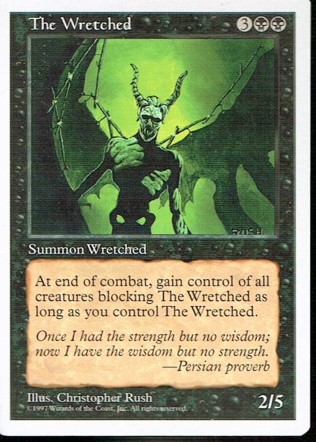 MAGIC THE GATHERING 5TH EDITION BLACK THE WRETCHED