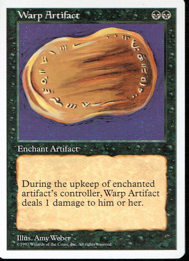 MAGIC THE GATHERING 5TH EDITION BLACK WARP ARTIFACT