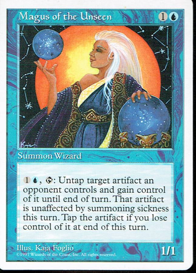 MAGIC THE GATHERING 5TH EDITION BLUE MAGUS OF THE UNSEEN