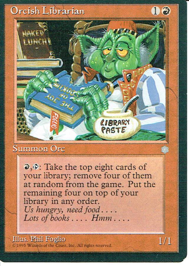 MAGIC THE GATHERING ICE AGE RED ORCISH LIBRARIAN ex