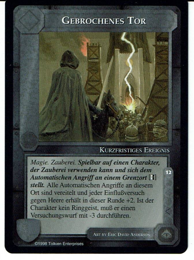 MIDDLE EARTH AGAINST THE SHADOW GERMAN RIVEN GATE / GEBROCHENES TOR
