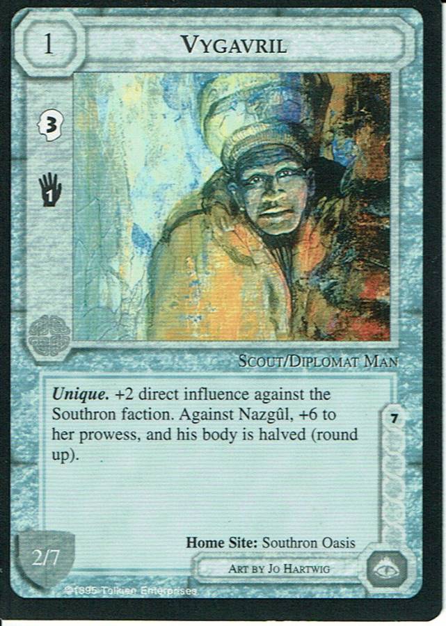 MIDDLE EARTH BLACK BORDER PREMIER RARE CARD VYGAVRIL ex