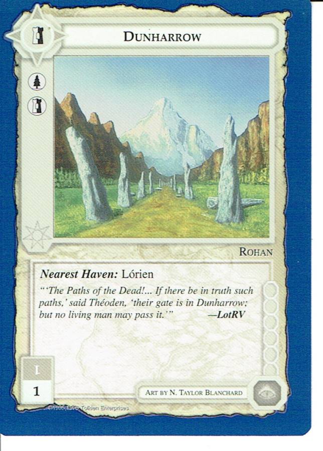 MIDDLE EARTH BLUE BORDER PREMIER RARE CARD DUNHARROW ex