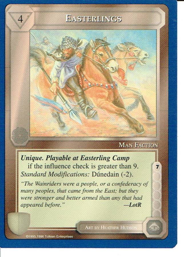 MIDDLE EARTH BLUE BORDER PREMIER RARE CARD EASTERLINGS