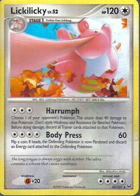 POKEMON PLATINUM EXPANSION RARE CARD 33/127 LICKILICKY grad 9/10