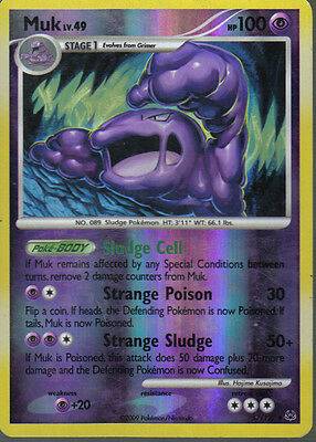 POKEMON PLATINUM EXPANSION REVERSE HOLO CARD 57/127 MUK 9/10