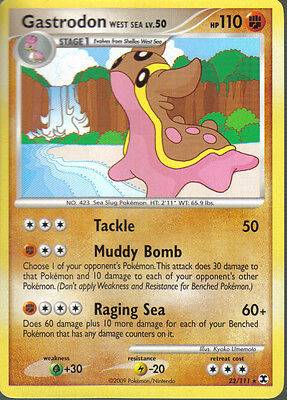 POKEMON RISING RIVALS EXPANSION RARE CARD 22/111 GASTRODON grade 9/10