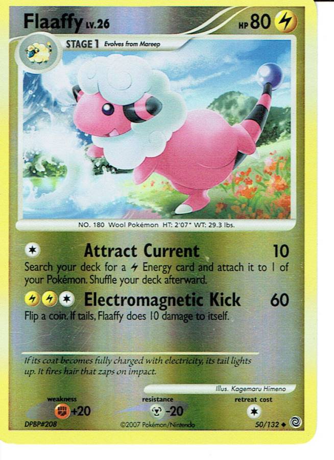 POKEMON SECRET WONDERS EXPANSION REVERSE HOLO CARD 50/132 FLAAFY ex