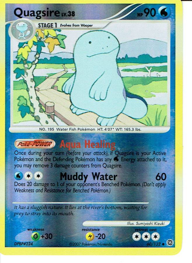 POKEMON SECRET WONDERS EXPANSION REVERSE HOLO CARD 60/132 QUAGSIRE ex