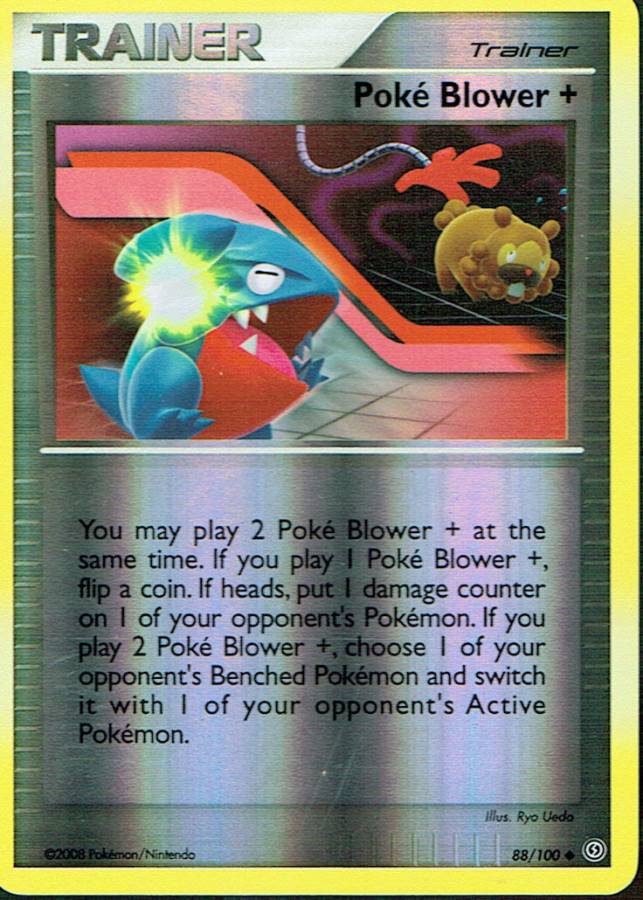 POKEMON STORMFRONT EXPANSION REVERSE HOLO CARD 88/100 POKE BLOWER grade nm