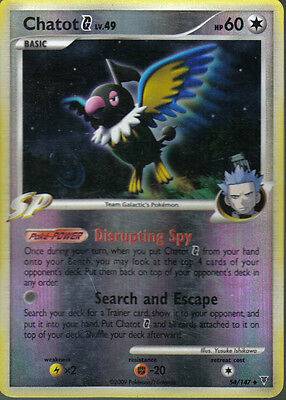 POKEMON SUPREME VICTORS EXPANSION REVERSE HOLO CARD 54/147 CHATOT grade 9/10