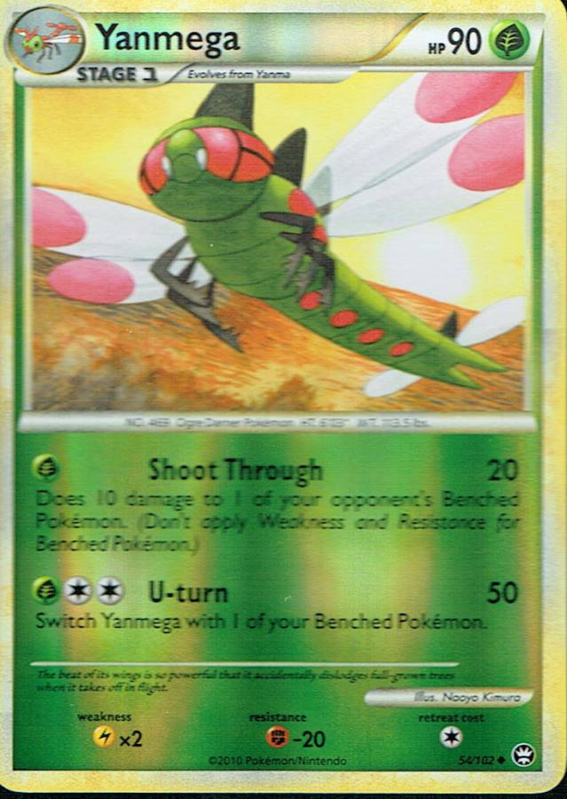 POKEMON TRIUMPHANT EXPANSION REVERSE HOLO CARD 54/102 YANMEGA grade nm
