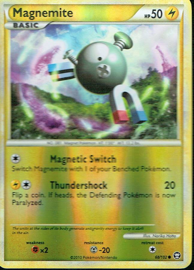 POKEMON TRIUMPHANT EXPANSION REVERSE HOLO CARD 68/102 MAGNEMITE grade nm