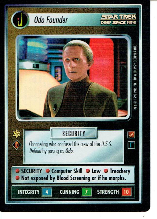 STAR TREK CCG BLAZE OF GLORY SUPER RARE FOIL ODO FOUNDER