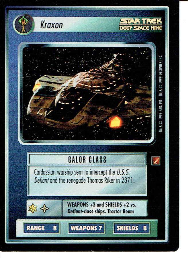 STAR TREK CCG BLAZE OF GLORY VERY RARE FOIL KRAXON lp