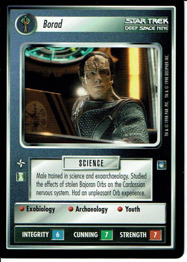STAR TREK CCG DS9 RARE CARD BORAD lp