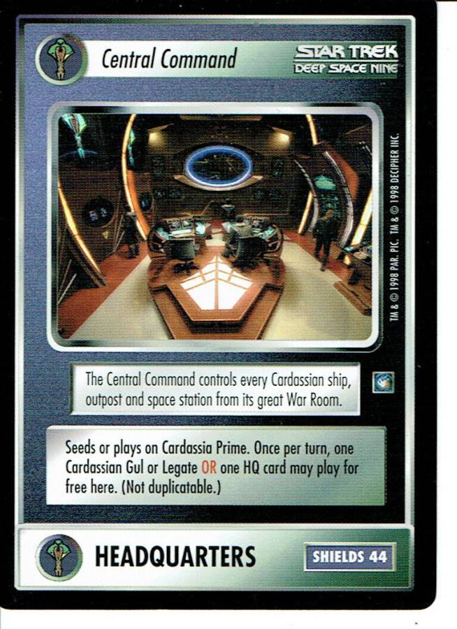 STAR TREK CCG DS9 RARE CARD CENTRAL COMMAND lp