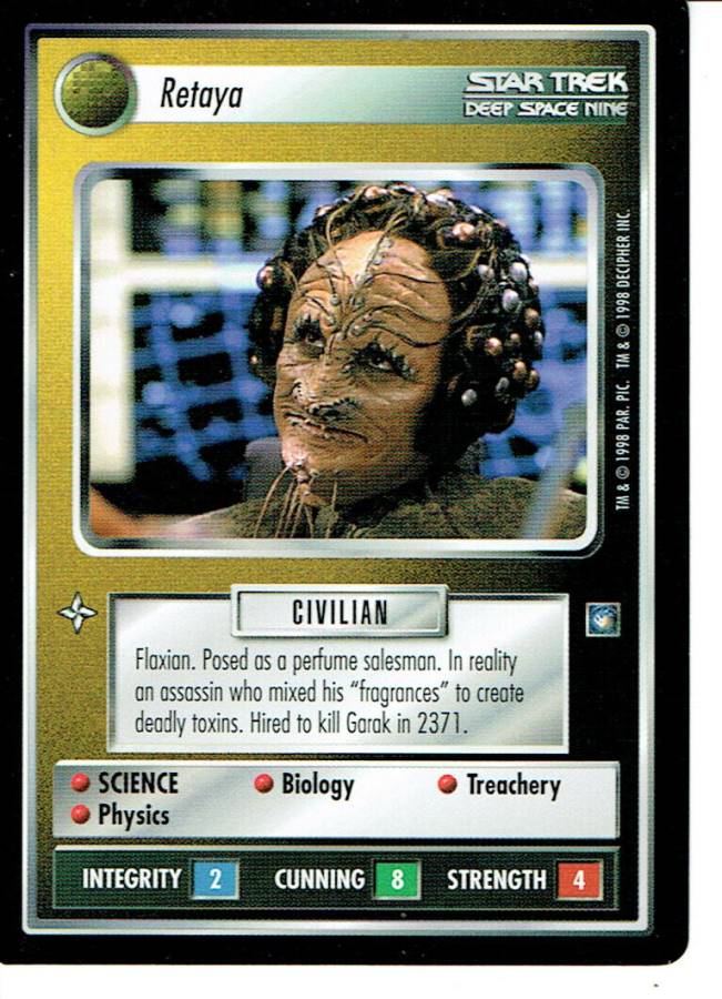 STAR TREK CCG DS9 RARE CARD RETAYA
