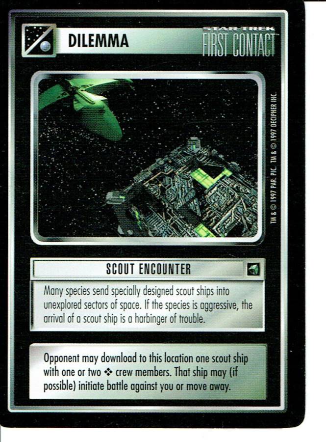 STAR TREK CCG FIRST CONTACT RARE CARD SCOUT ENCOUNTER lp