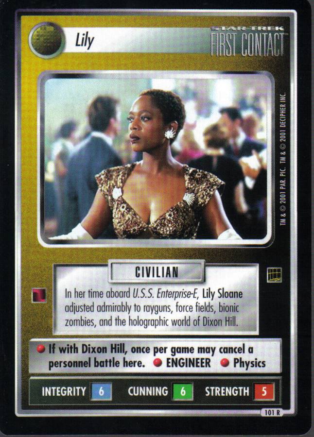 STAR TREK CCG HOLODECK RARE CARD LILY