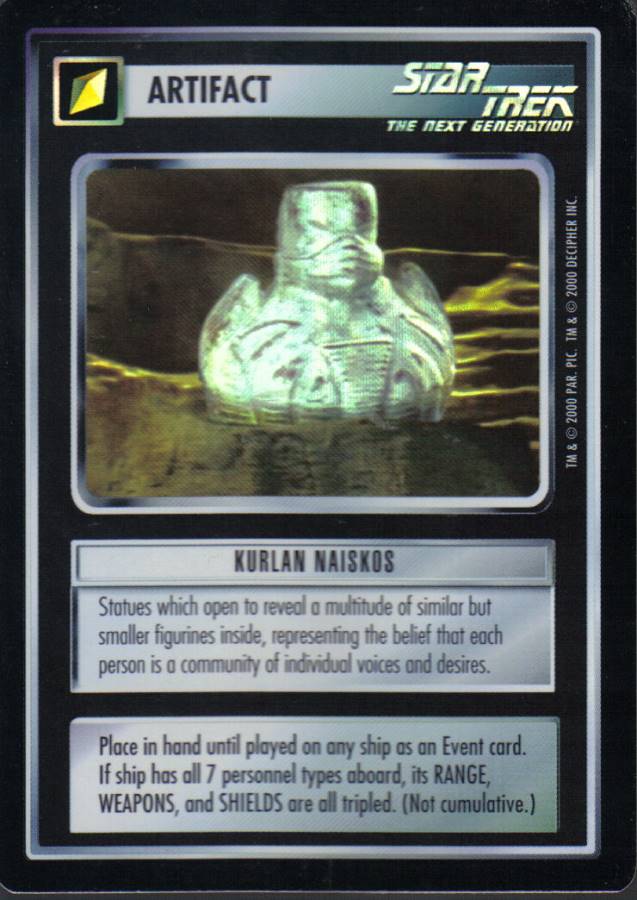 STAR TREK CCG REFLECTIONS SUPER RARE KURLAN NAISKOS
