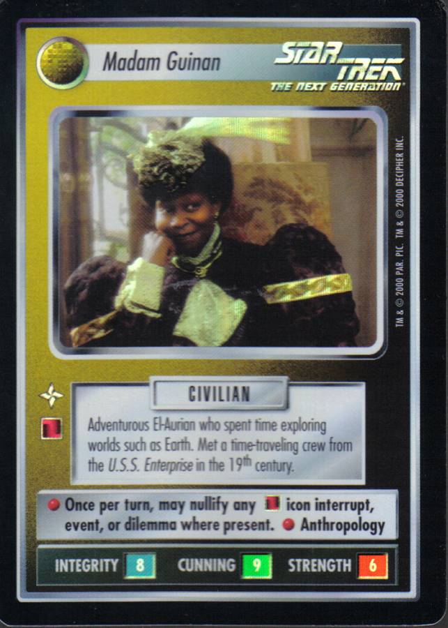 STAR TREK CCG REFLECTIONS SUPER RARE MADAM GUINAN ex