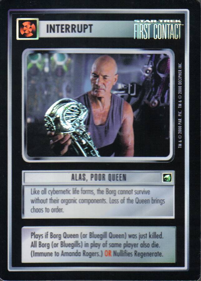 STAR TREK CCG REFLECTIONS VERY RARE ALAS POOR QUEEN