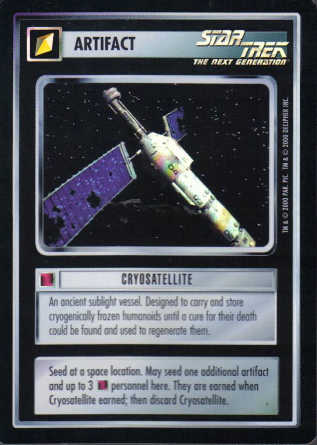 STAR TREK CCG REFLECTIONS VERY RARE CRYOSATELLITE