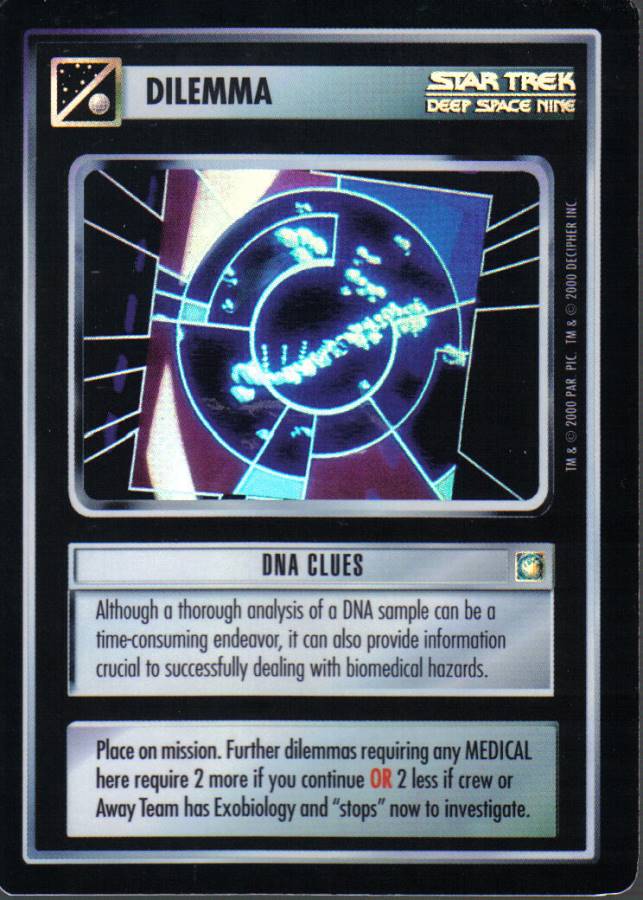 STAR TREK CCG REFLECTIONS VERY RARE DNA CLUES