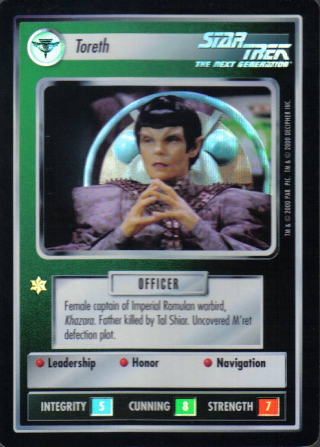 STAR TREK CCG REFLECTIONS VERY RARE TORETH