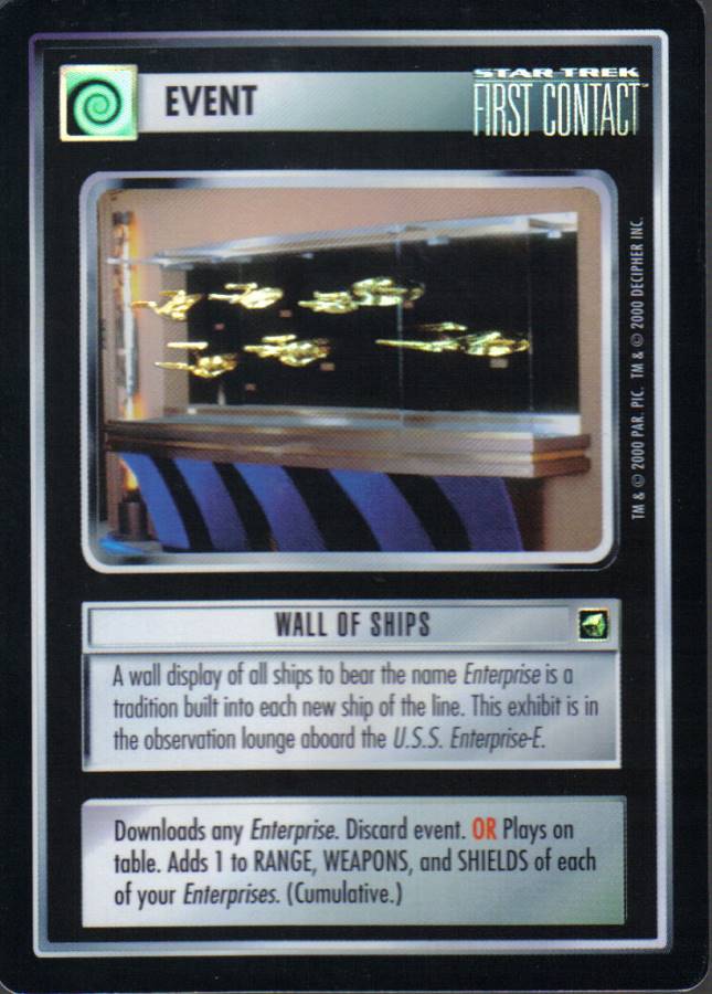 STAR TREK CCG REFLECTIONS VERY RARE WALL OF SHIPS