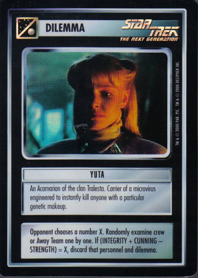 STAR TREK CCG REFLECTIONS VERY RARE YUTA