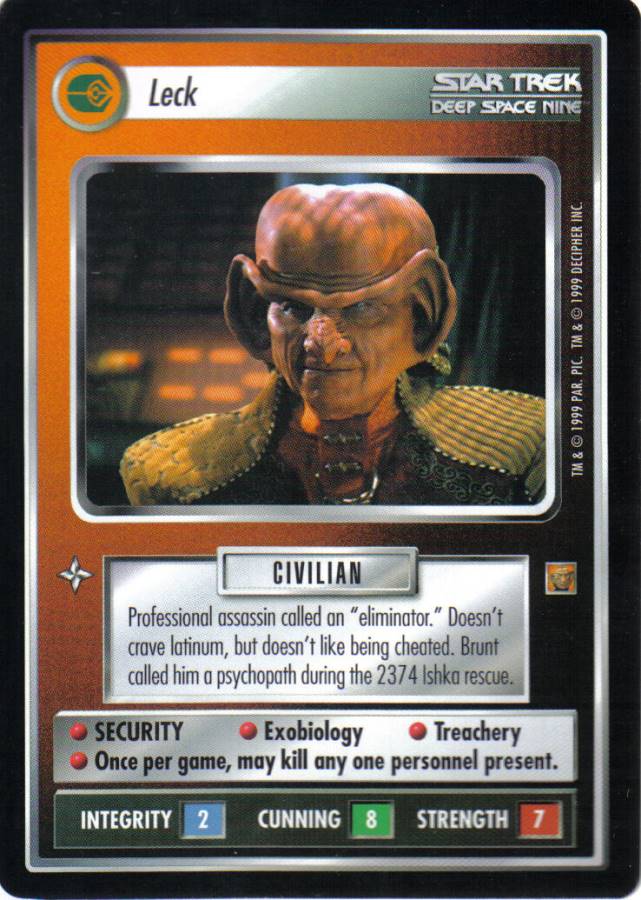 STAR TREK CCG RULES OF ACQUISITION RARE CARD LECK
