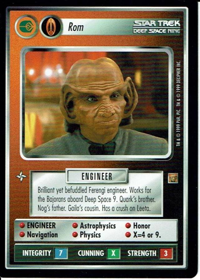 STAR TREK CCG RULES OF ACQUISITION RARE CARD ROM