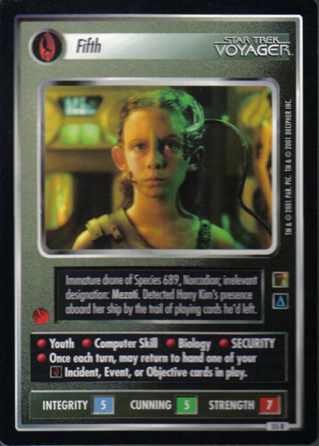 STAR TREK CCG THE BORG RARE CARD FIFTH