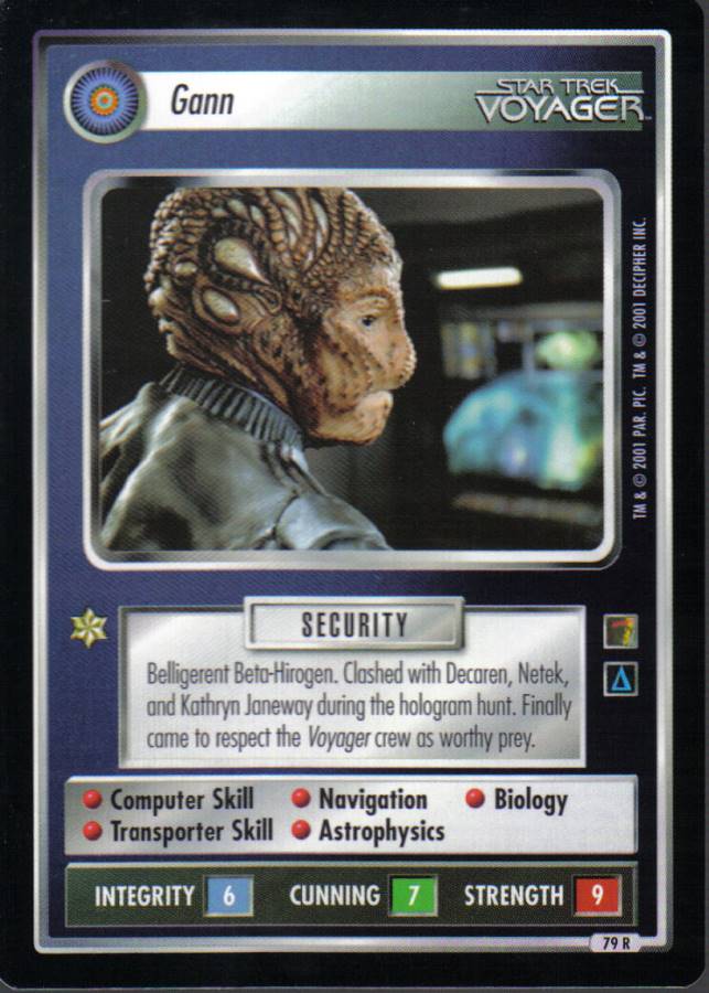 STAR TREK CCG THE BORG RARE CARD GANN