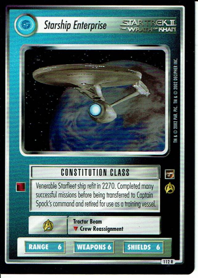 STAR TREK CCG THE MOTION PICTURES RARE CARD STARSHIP ENTERPRISE ex