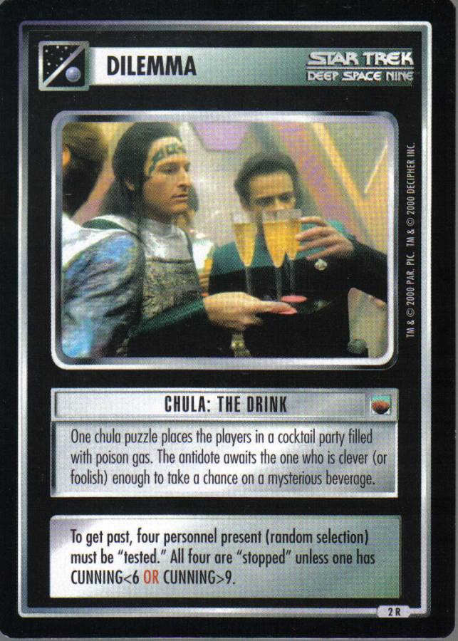 STAR TREK CCG TROUBLE WITH TRIBBLES RARE CARD CHULA: THE DRINK